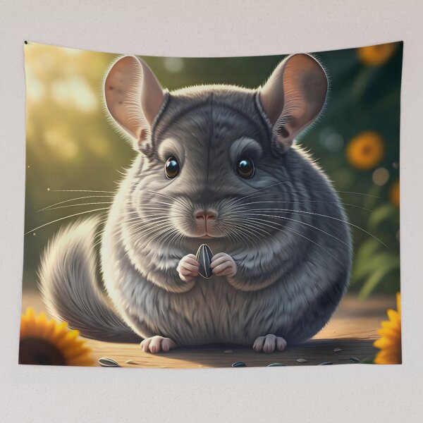 Artikelvorschau, „Flauschniveau: Chinchilla“ entworfen und verkauft von PawPrintedArt.
