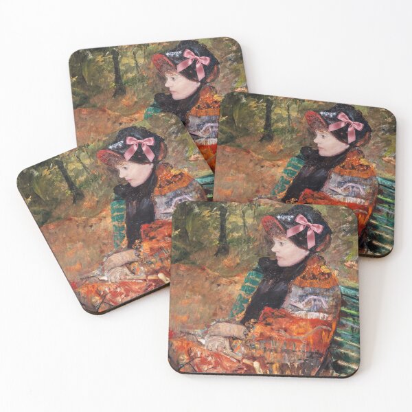 Item preview, Coquette Young Woman in the Garden - Manet Impressionist Art Parody with Pink Bow designed and sold by Open Canvas.