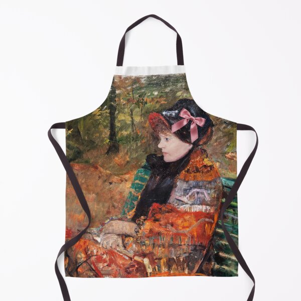 Item preview, Coquette Young Woman in the Garden - Manet Impressionist Art Parody with Pink Bow designed and sold by Open Canvas.