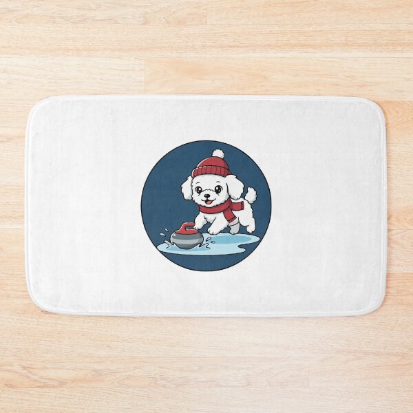 Item preview, Cute Teacup Poodle Curling Puppy - Happy Winter Puppy designed and sold by The Real Life Symphony.