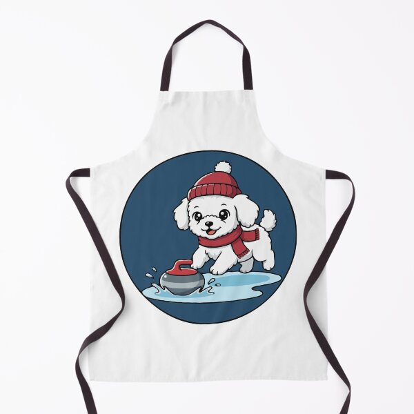 Item preview, Cute Teacup Poodle Curling Puppy - Happy Winter Puppy designed and sold by The Real Life Symphony.