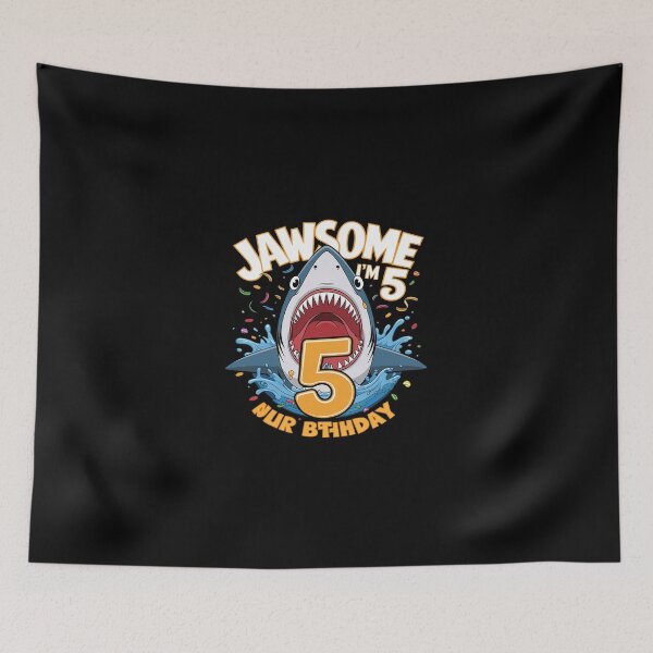 Item preview, Kids 5th Birthday Shark 5 Jawsome Five Year Old Bday  designed and sold by SyntaxClaw.