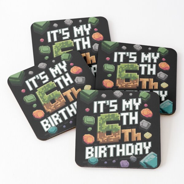 Item preview, Birthday Boy It's My 6th Birthday Video Game Pixel  designed and sold by MarryIsMonth.