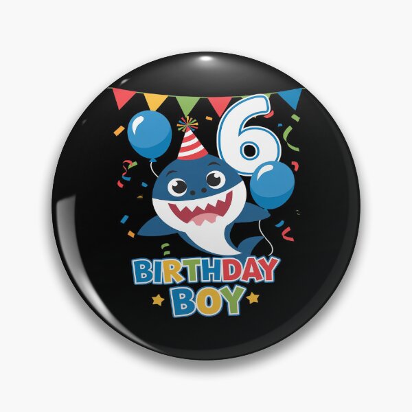 Item preview, Kids 6th Birthday Boy Shark Ocean Theme Party 6 Years Old For Boy designed and sold by FadeOfThrone.