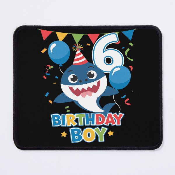 Item preview, Kids 6th Birthday Boy Shark Ocean Theme Party 6 Years Old For Boy  designed and sold by FadeOfThrone.