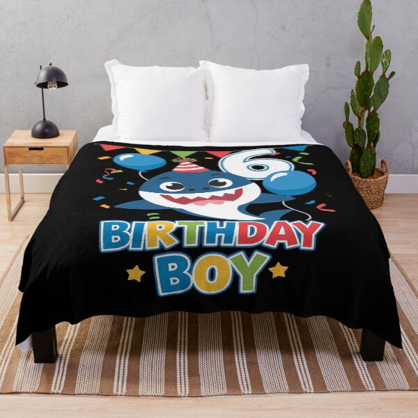 Item preview, Kids 6th Birthday Boy Shark Ocean Theme Party 6 Years Old For Boy  designed and sold by FadeOfThrone.