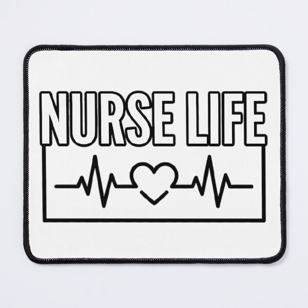 Item preview, Nurse Life Heartbeat Typography designed and sold by PixelHub1.