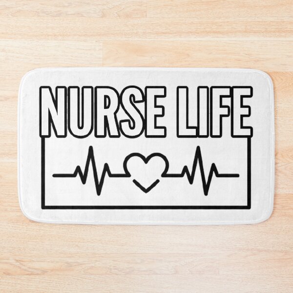 Item preview, Nurse Life Heartbeat Typography designed and sold by PixelHub1.