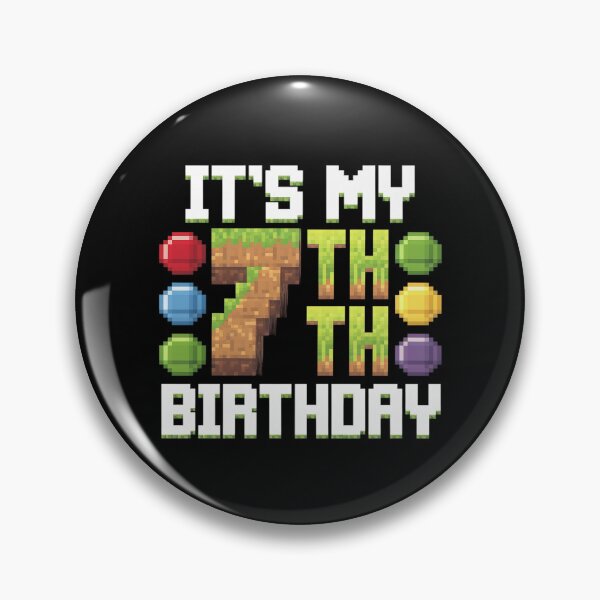 Item preview, Birthday Boy It's My 7th Birthday Video Game Pixel  designed and sold by MarryIsMonth.