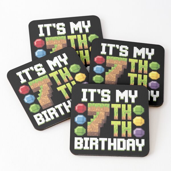 Item preview, Birthday Boy It's My 7th Birthday Video Game Pixel  designed and sold by MarryIsMonth.