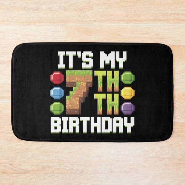 Item preview, Birthday Boy It's My 7th Birthday Video Game Pixel  designed and sold by MarryIsMonth.