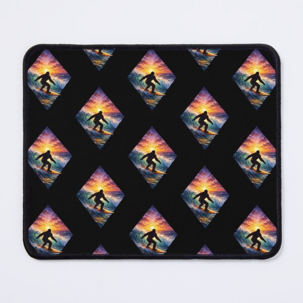 Item preview, Bigfoot Surfing Sunset Art designed and sold by Planetporridge.