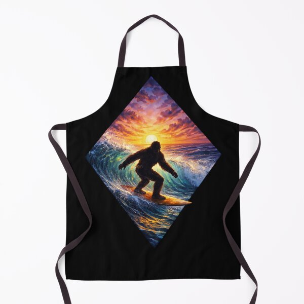 Item preview, Bigfoot Surfing Sunset Art designed and sold by Planetporridge.