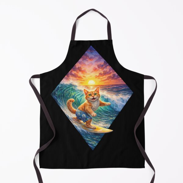 Item preview, Cat Surfing Sunset Art designed and sold by Planetporridge.