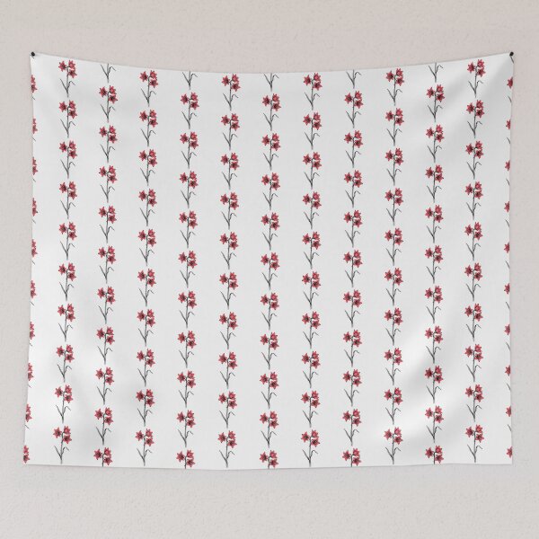 Item preview, Floral Sketch of Red Amaryllis Flowers designed and sold by Petalandfur.
