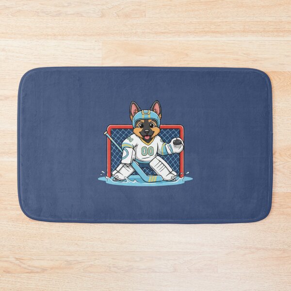 Item preview, Cute German Shepherd Ice Hockey Goalie Puppy - Happy Winter Puppy designed and sold by The Real Life Symphony.