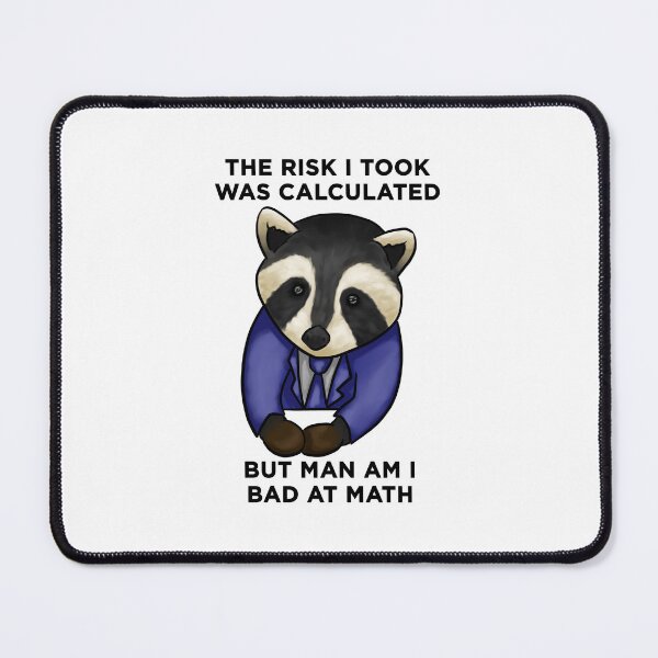 Item preview, bad at math raccoon designed and sold by sayomi.