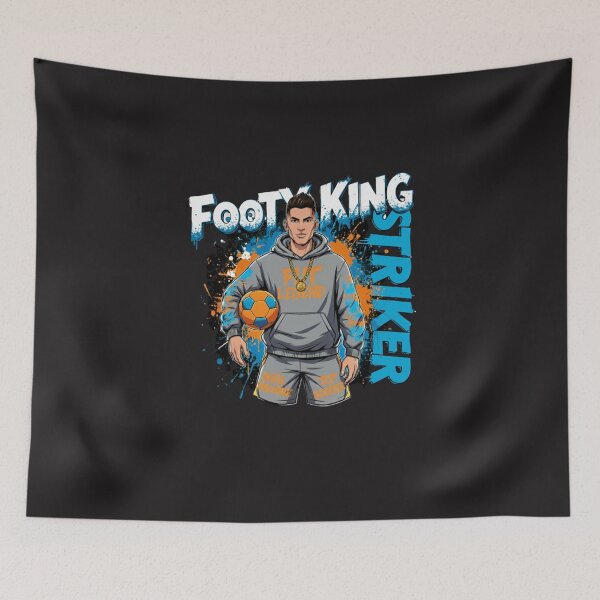 Item preview, The Ultimate Footy King Striker T-Shirt designed and sold by Kikaytv.com.