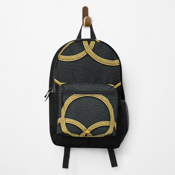 Item preview, Intertwined Gold Rings on Black Leather – Symbol of Unity & Eternity designed and sold by NB-Artmagic.