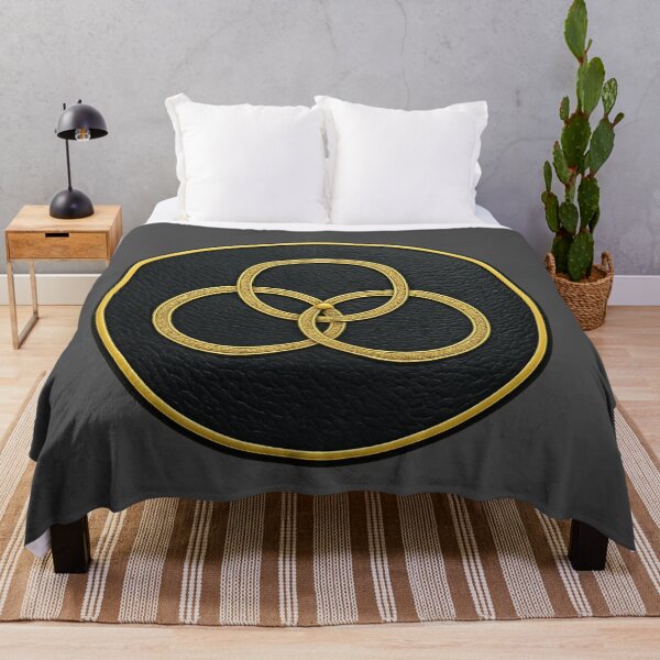 Item preview, Intertwined Gold Rings on Black Leather – Symbol of Unity & Eternity designed and sold by NB-Artmagic.
