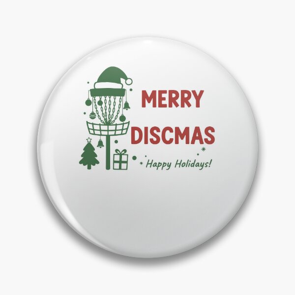 Item preview, Merry Discmas Happy Holidays Disc Golf Basket designed and sold by LuminOrb.