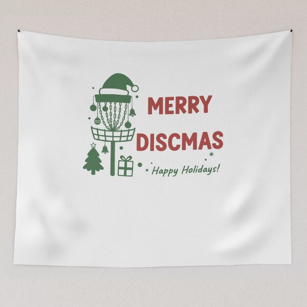 Item preview, Merry Discmas Happy Holidays Disc Golf Basket designed and sold by LuminOrb.