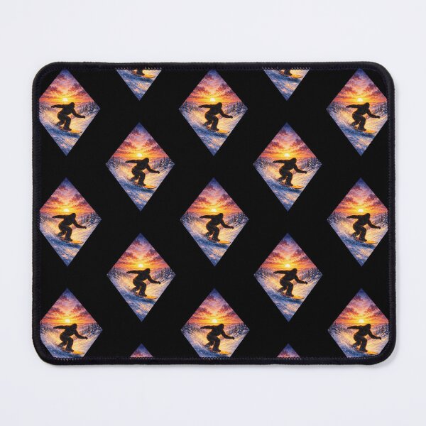 Item preview, Bigfoot Snowboarding Sunset Art designed and sold by Planetporridge.