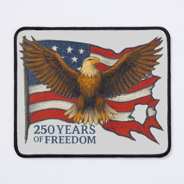 Item preview, Vintage Patriotic Eagle – 250 Years of Freedom designed and sold by BreezifyDesignStudio.
