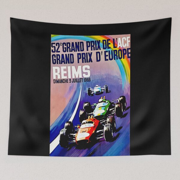 Item preview, Reims Grand Prix vintage poster 1966 designed and sold by Helios Be. Lavsh.