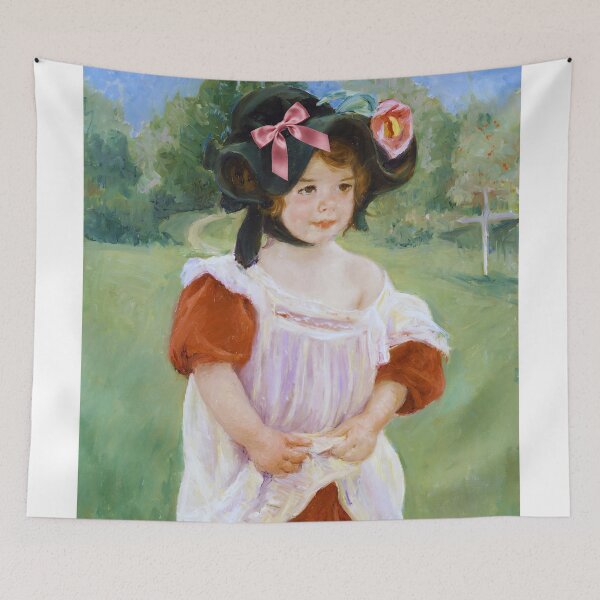 Item preview, Coquette Little Girl - Mary Cassatt Impressionist Art Parody with Pink Bow designed and sold by Open Canvas.