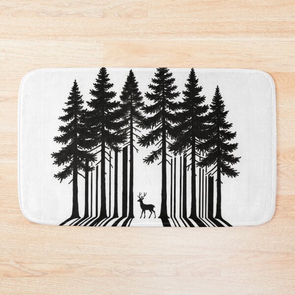 Item preview, Deer Among Tall Pines in Artistic Style designed and sold by Wonderful Designs.