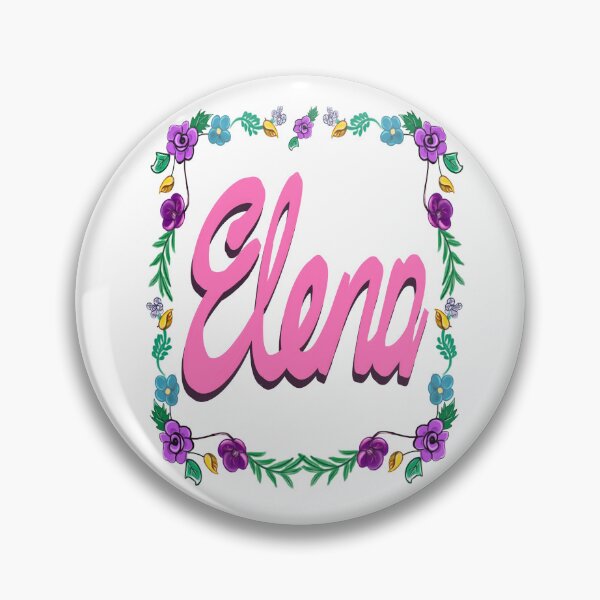 Item preview, Elena  personalised gifts Customised,personalized popular girls first name in pink with floral border designed and sold by Artonmytee.