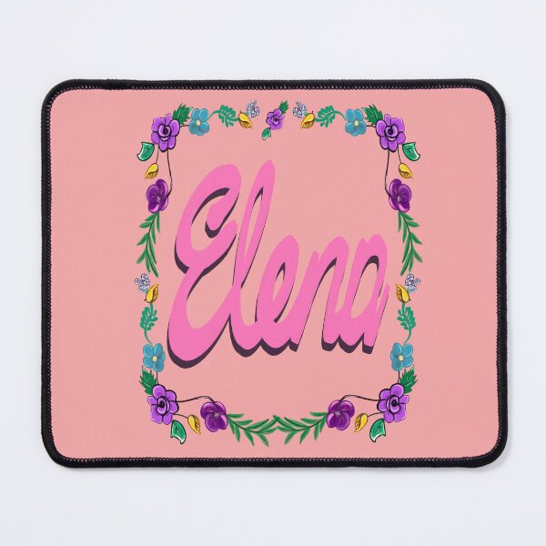 Item preview, Elena  personalised gifts Customised,personalized popular girls first name in pink with floral border designed and sold by Artonmytee.
