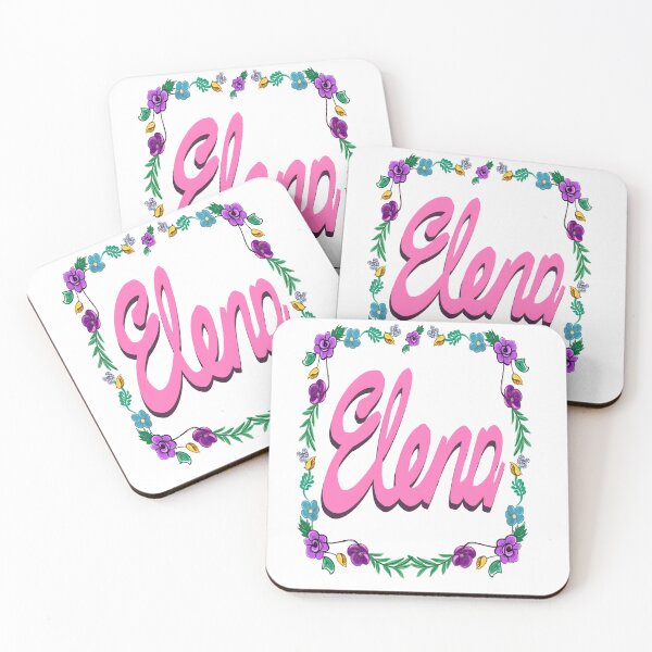 Item preview, Elena  personalised gifts Customised,personalized popular girls first name in pink with floral border designed and sold by Artonmytee.