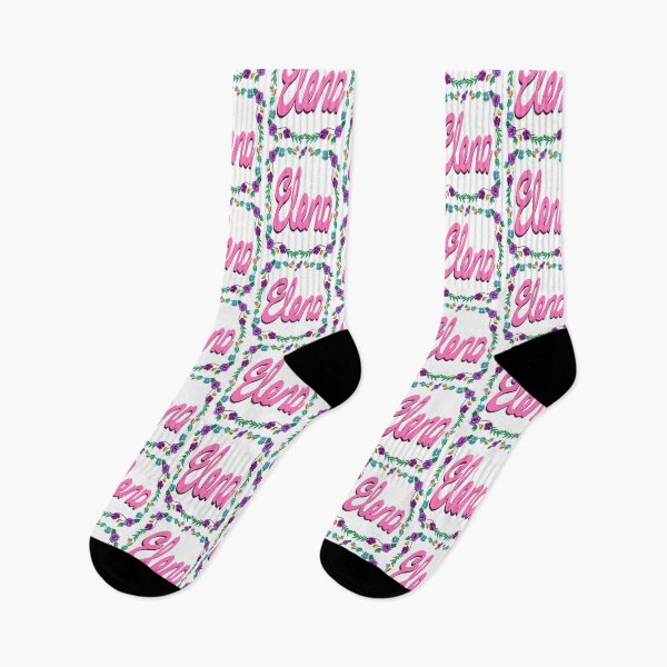 Item preview, Elena  personalised gifts Customised,personalized popular girls first name in pink with floral border designed and sold by Artonmytee.