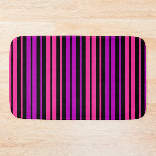 Item preview, Purple Pink Stripes On Black Pattern Design  designed and sold by PatternTitan.