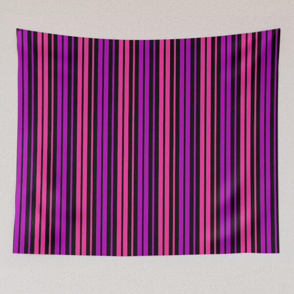 Item preview, Purple Pink Stripes On Black Pattern Design  designed and sold by PatternTitan.