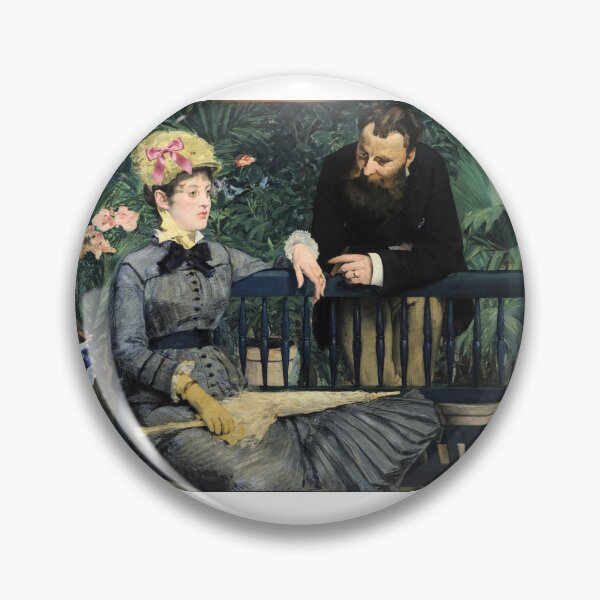 Item preview, Coquette In the Conservatory - Manet Impressionist Art Parody with Pink Bow designed and sold by Open Canvas.