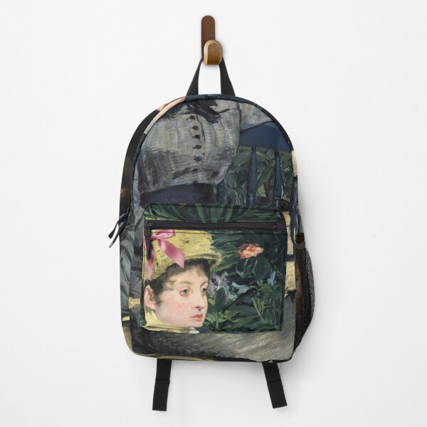Item preview, Coquette In the Conservatory - Manet Impressionist Art Parody with Pink Bow designed and sold by Open Canvas.