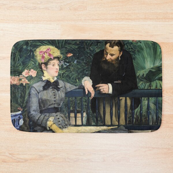 Item preview, Coquette In the Conservatory - Manet Impressionist Art Parody with Pink Bow designed and sold by Open Canvas.