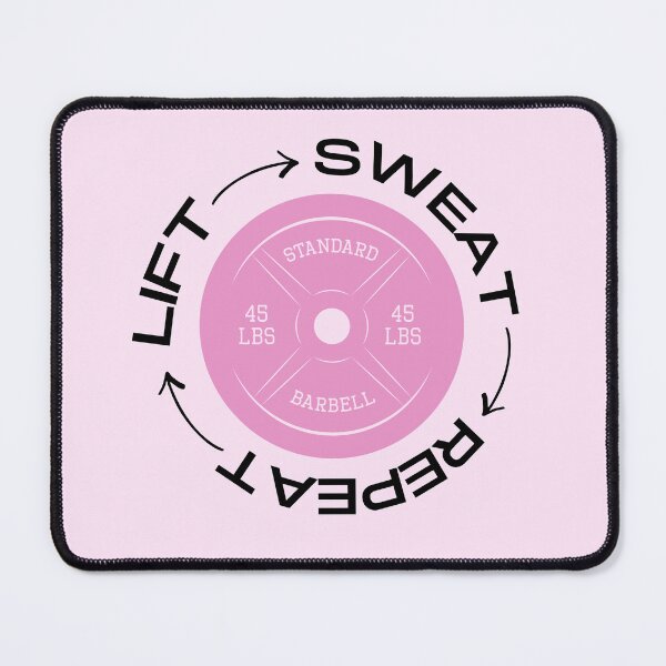 Item preview, Lift Sweat Repeat Pink Weighted Plate designed and sold by FitMyLifestyle.