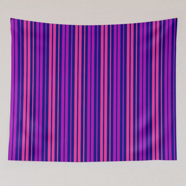 Item preview, Purple Pink Stripes On Blue Pattern Design  designed and sold by PatternTitan.