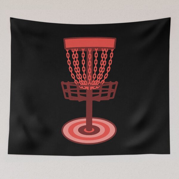 Item preview, Disc Golf Basket Flying Disc Golfing Scene Art designed and sold by LuminOrb.