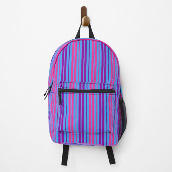 Item preview, Purple Pink Stripes On Blue Pattern Design designed and sold by PatternTitan.