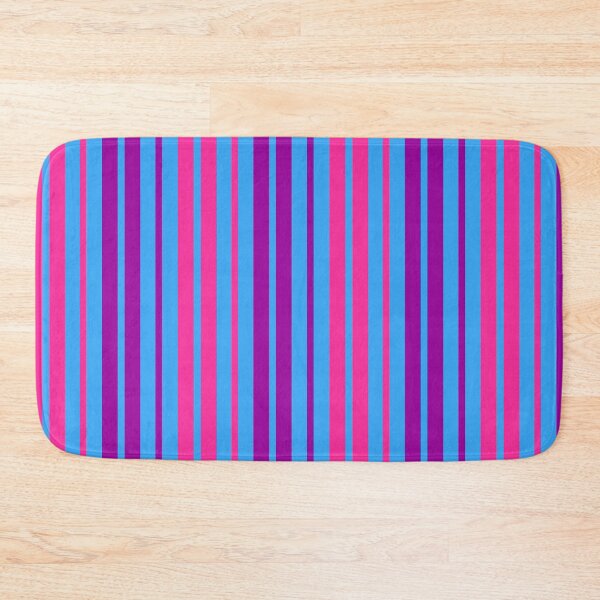 Item preview, Purple Pink Stripes On Blue Pattern Design  designed and sold by PatternTitan.