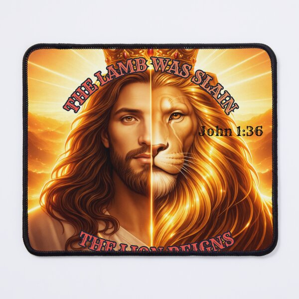 Item preview, The Lamb Was Slain. The Lion Reigns. designed and sold by Matty69TeeS.