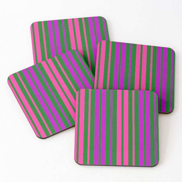 Item preview, Purple Pink Stripes On Green Pattern Design  designed and sold by PatternTitan.