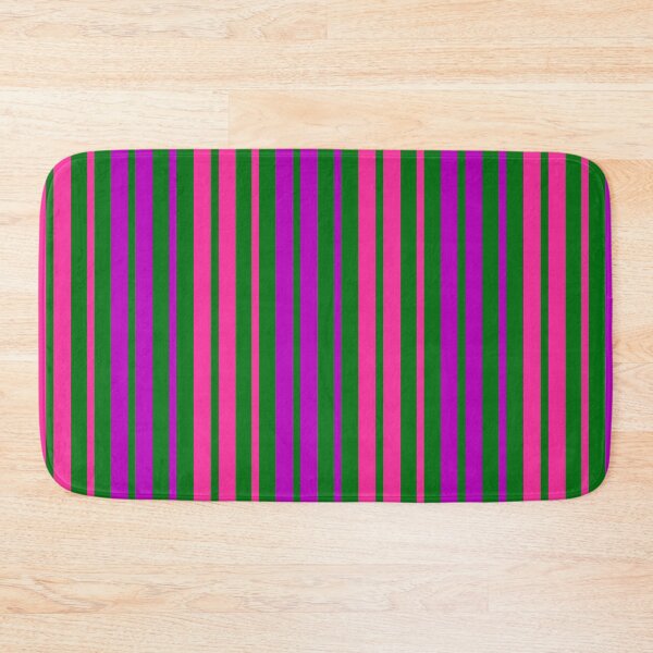 Item preview, Purple Pink Stripes On Green Pattern Design  designed and sold by PatternTitan.