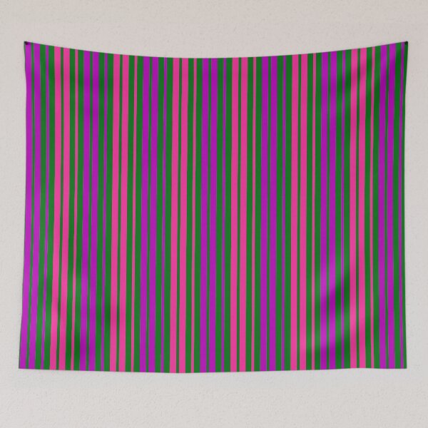 Item preview, Purple Pink Stripes On Green Pattern Design  designed and sold by PatternTitan.