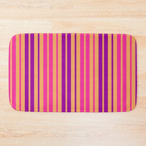 Item preview,  Purple Pink Stripes On Orange Pattern Design  designed and sold by PatternTitan.
